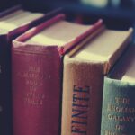 closeup photo of assorted title books