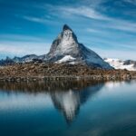 view of the matterhorn in swiss alps