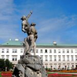 Sculpture in Garden of Mirabell Palace in Salzburg