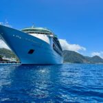 a large cruise ship in the middle of the ocean