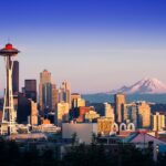 aerial photography of Seattle skyline